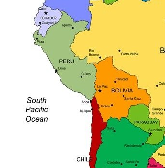 Carte Bolivie