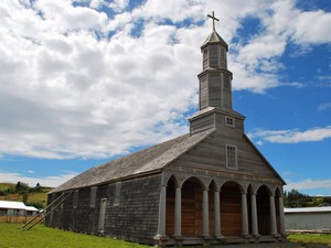 Eglise de Aldachildo sur l'ile de Chiloé